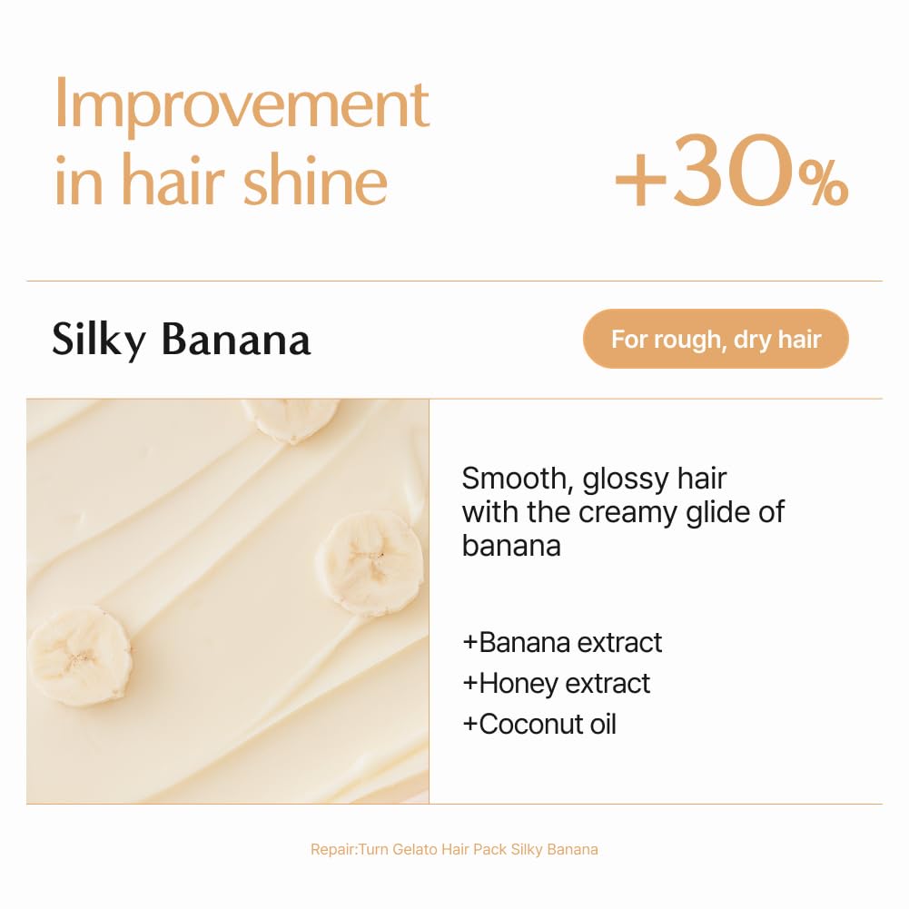 Lilyeve - Repair:Turn Gelato Hair Pack Silky Banana 200ml