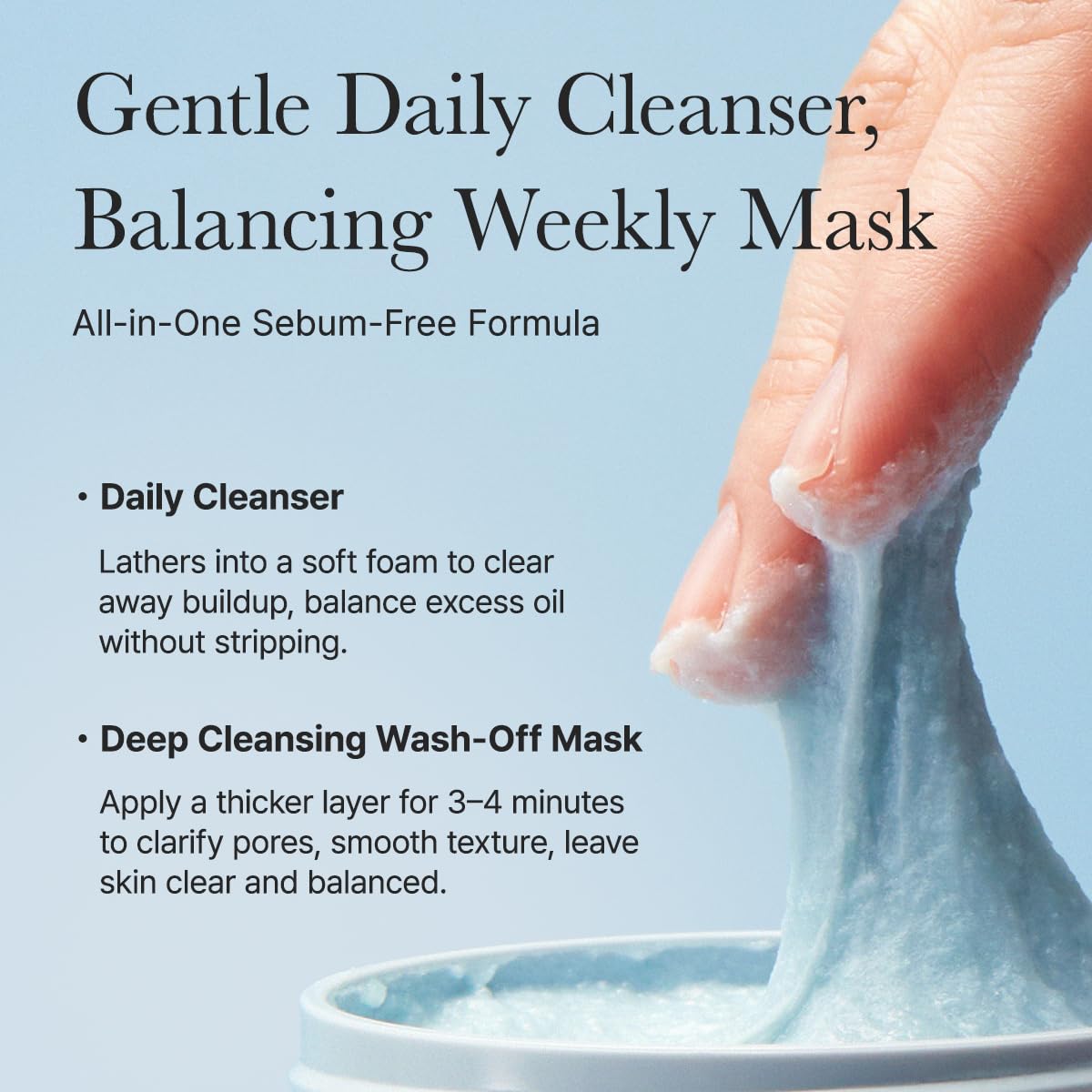 Arencia Blue Hyssop Rice Mochi Cleanser