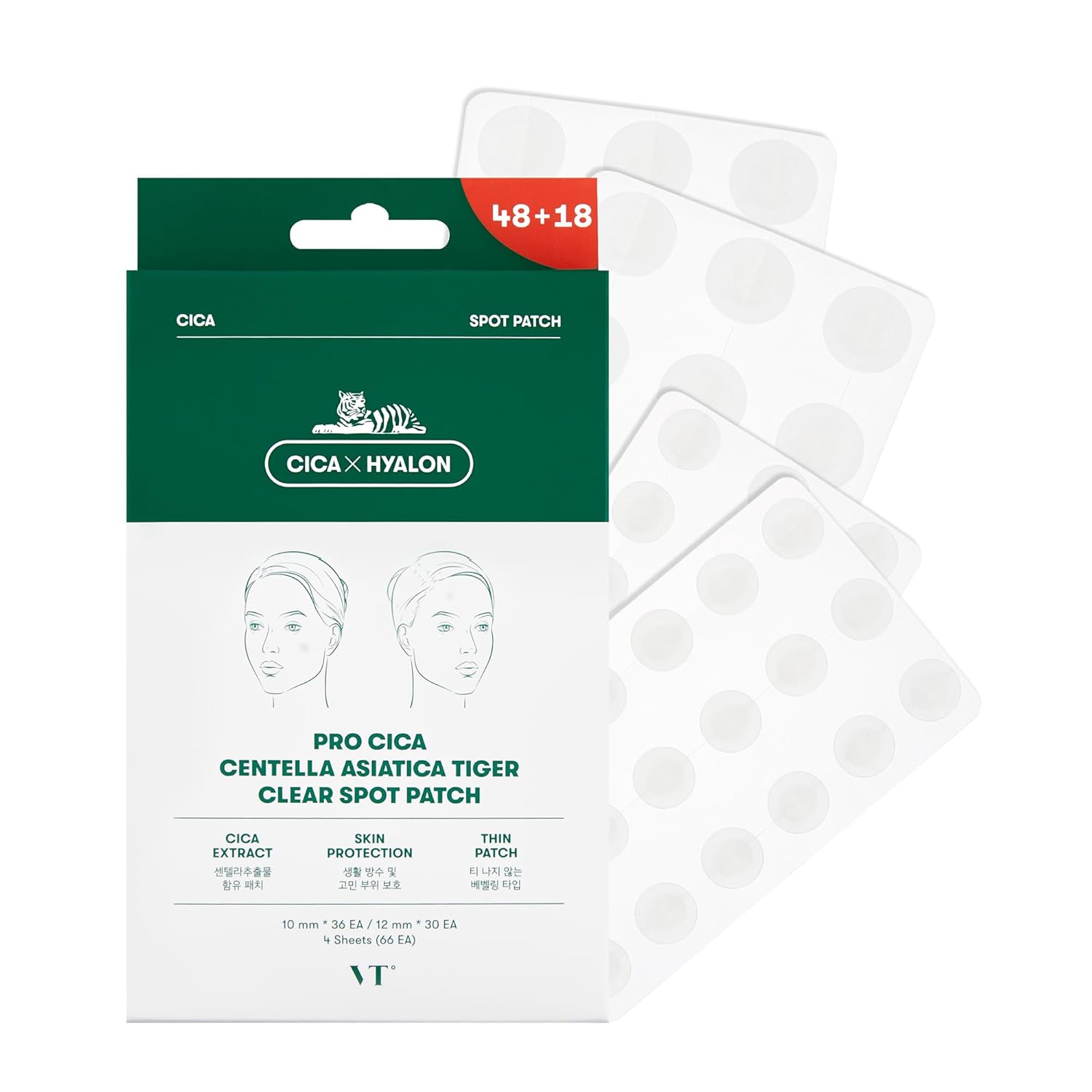 VT - Pro Cica Centella Asiatica Tiger Clear Spot Patch Set 66pcs
