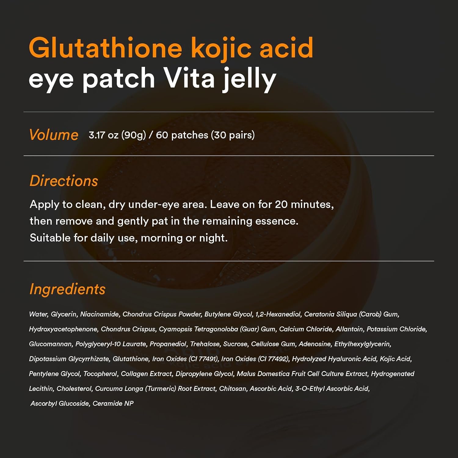 Abib - Glutathione Kojic Acid Eye Patch Vita Jelly