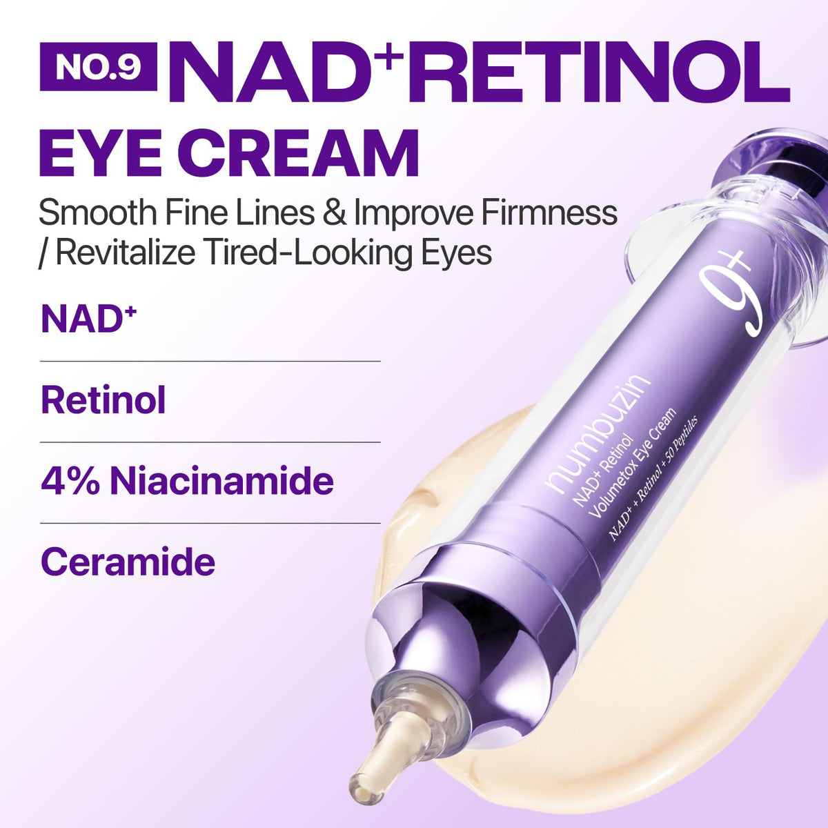 Numbuzin - No. 9 NAD Retinol Volumetox Eye Cream 10ml