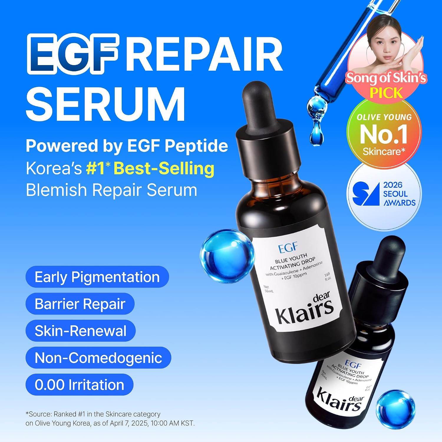 Dear, Klarins - EGF Blue Youth Activating Drop [50ml]