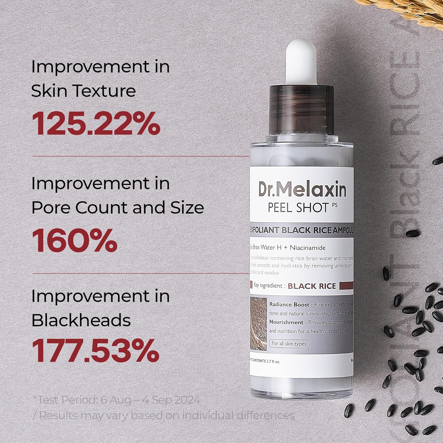 Dr.Melaxin Peel Shot Exfoliating Black Rice Ampoule