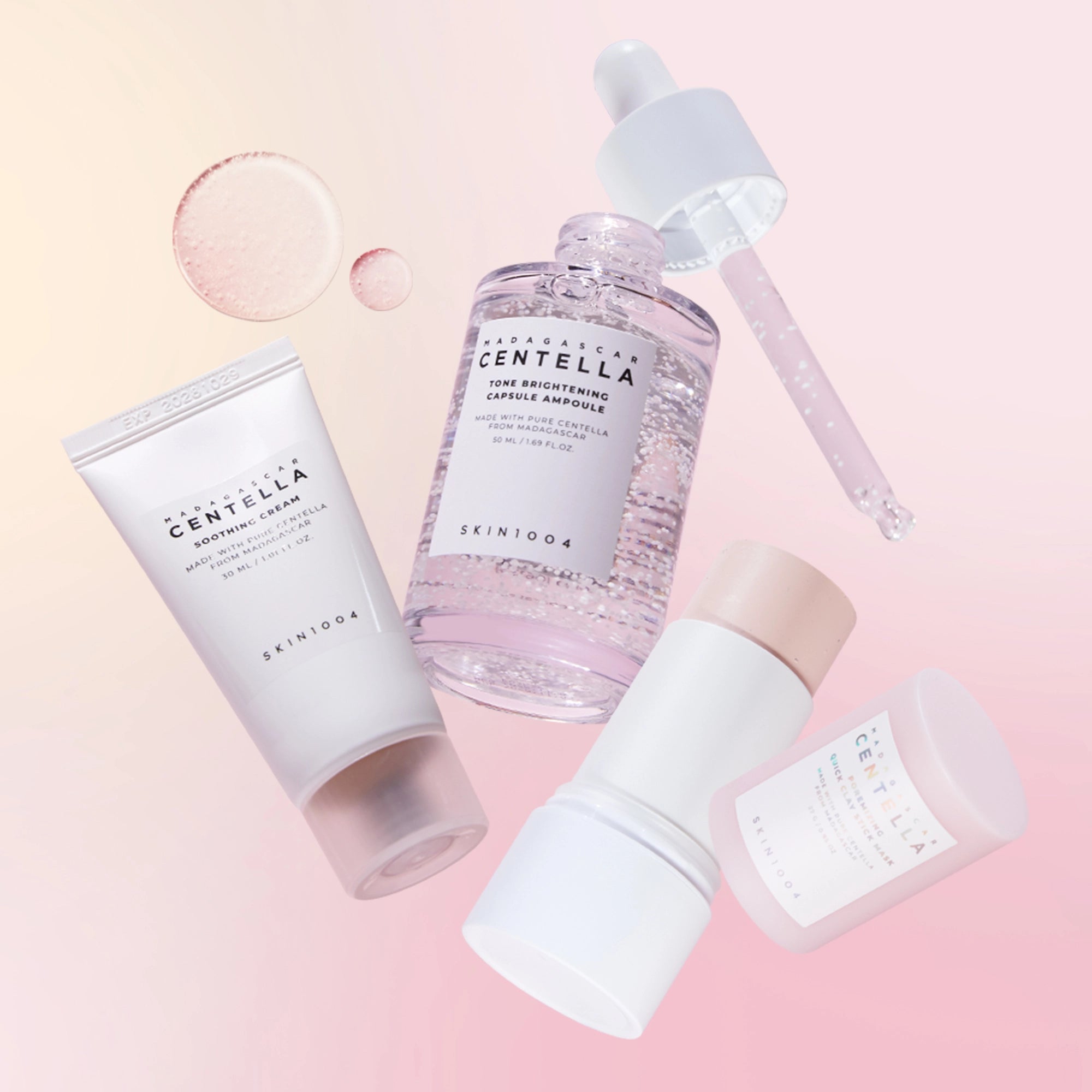 SKIN1004 Madagascar Centella Radiance Booster Trio Set (Ampoule + Mask + Cream)