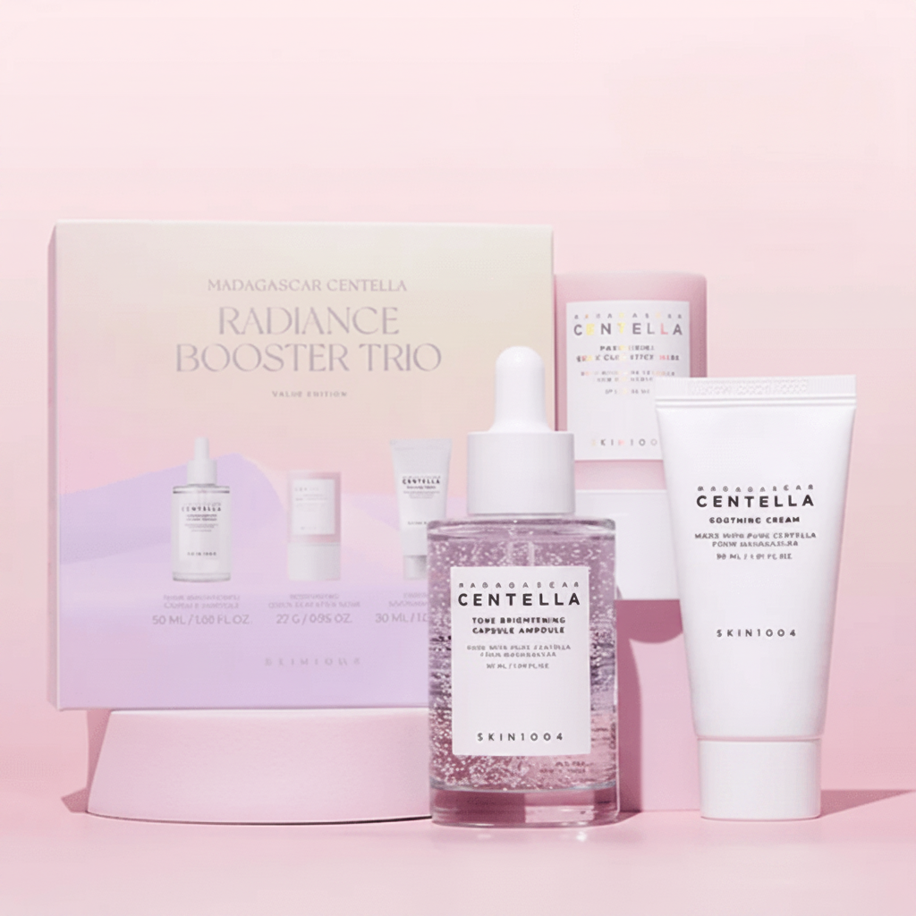 SKIN1004 Madagascar Centella Radiance Booster Trio Set (Ampoule + Mask + Cream)