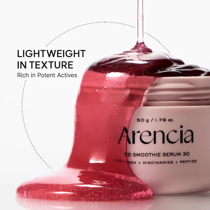 Arencia Fresh Red Smoothie Serum 30 with Red Collagen, Niacinamide, and Peptides